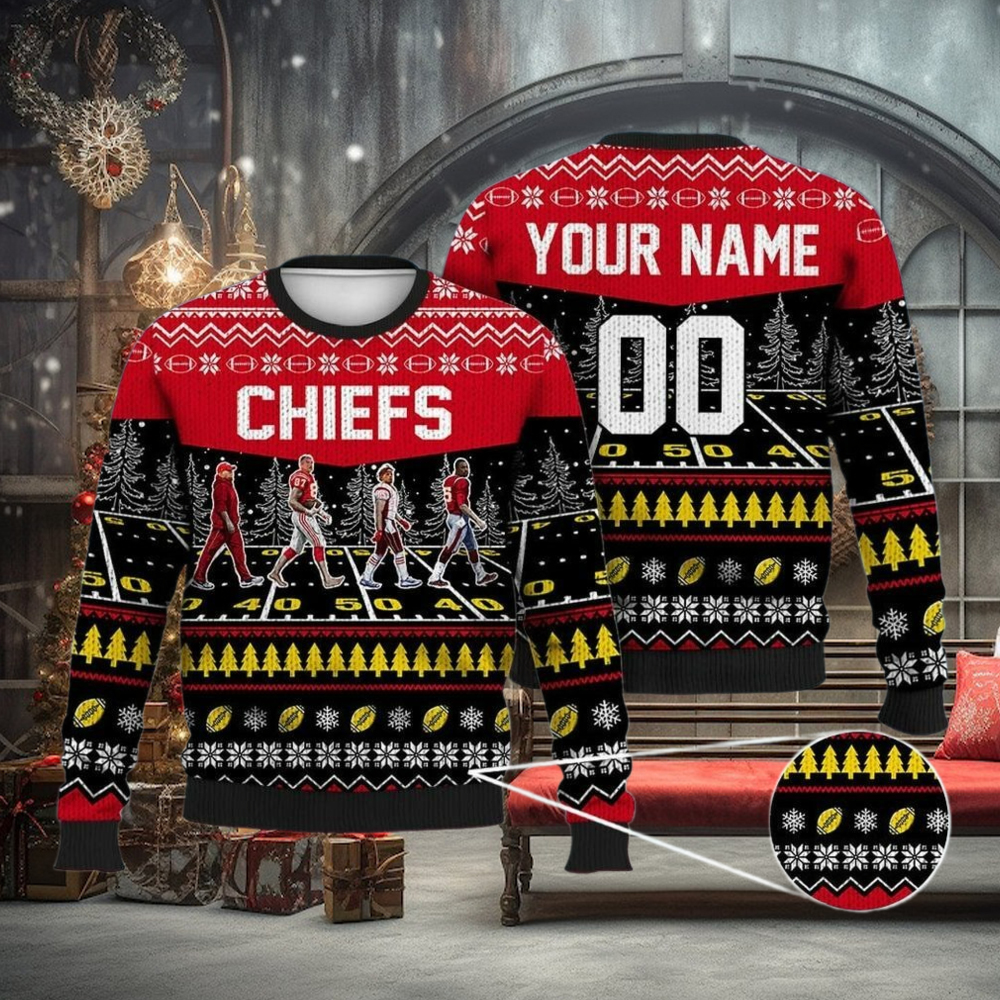 Custom Chiefs Walking Abbey Road Ugly Christmas Sweater Football – Ugly Christmas Sweater Custom Chiefs Walking Abbey Road Ugly Christmas Sweater Football – Ugly Christmas Sweater