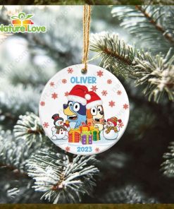 Custom Christmas Bingo Bluey Ornament Family Christmas Decorations