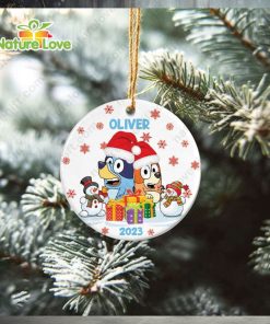 Custom Christmas Bingo Bluey Ornament Family Christmas Decorations
