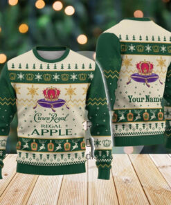 Custom Crown Royal Regal Apple Ugly Christmas Sweater, Crown Royal Whisky Sweater