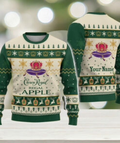Custom Crown Royal Regal Apple Ugly Christmas Sweater, Crown Royal Whisky Sweater