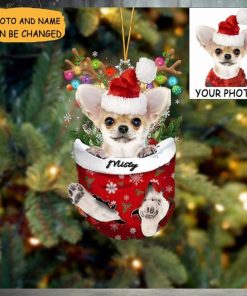 Custom Dog Photo Chihuahua Christmas Ornament Xmas Tree Decorating Dog Owner Gifts