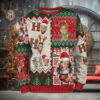 Let It Snow American Foxhound Green Ugly Christmas Sweater
