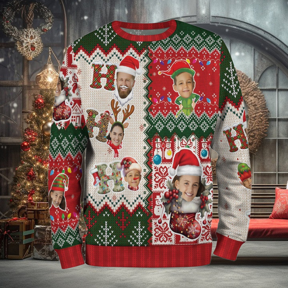 Custom Face Christmas Sweatshirt For Men Women, Custom Ugly Sweater Custom Face Christmas Sweatshirt For Men Women, Custom Ugly Sweater