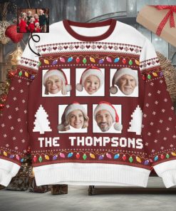 Custom Face Funny   Christmas Light   Personalized Photo Ugly Sweater