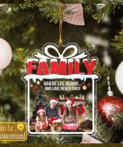 Custom Family Photo Ornament