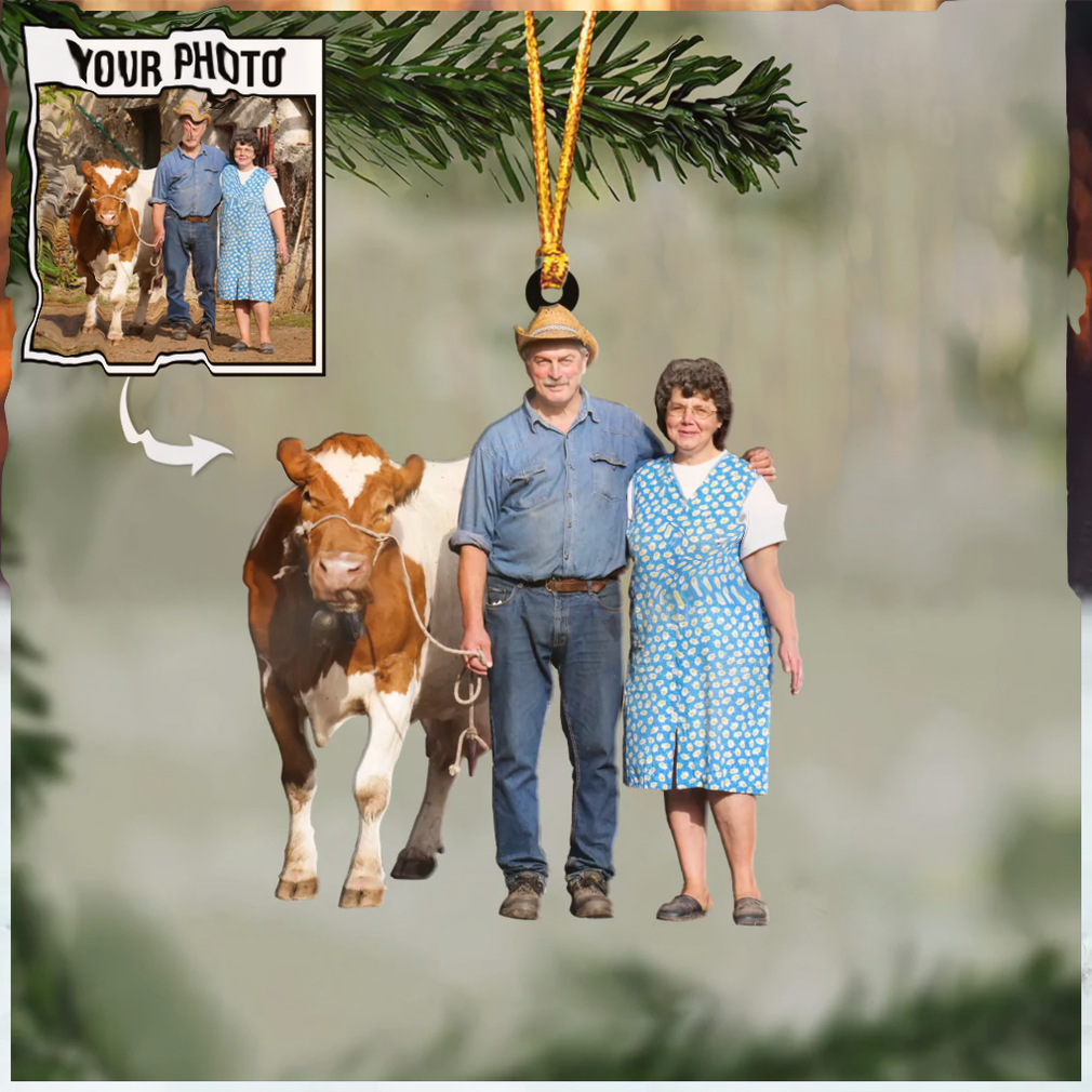 Custom Family Photo Shape Ornament Happy Farm Personalized Your Photo Ornament Custom Family Photo Shape Ornament Happy Farm Personalized Your Photo Ornament