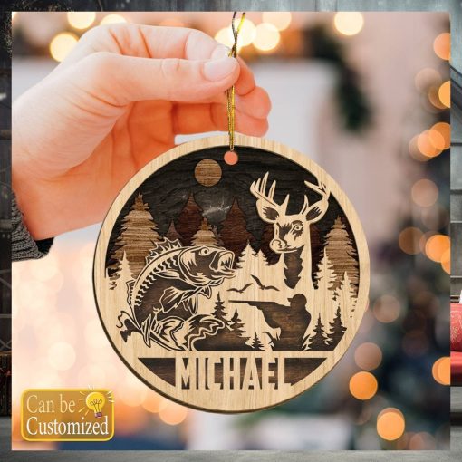 Custom Hunting Fishing Ornament