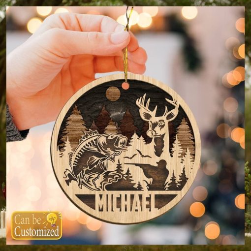 Custom Hunting Fishing Ornament