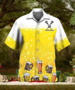 Custom I Like Beer And Lacrosse Hawaiian Shirt