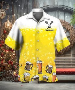 Custom I Like Beer And Lacrosse Hawaiian Shirt