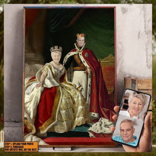 Custom Image Royal Couple King And Queen Wall Art Poster