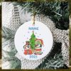 Personalized Stitch Ceramic Ornament, Disney Stitch Christmas Ornament