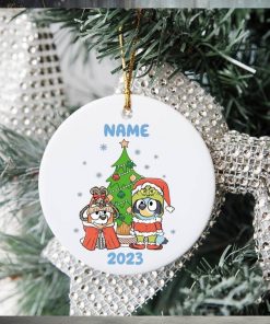 Custom Kid Name Bluey 2023 Christmas Ornament, Bluey Gift