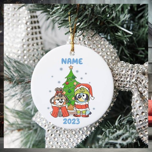 Custom Kid Name Bluey 2023 Christmas Ornament, Bluey Gift