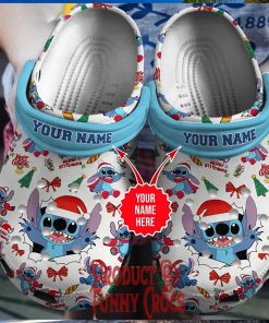 Custom Merry Christmas Gifts Stitch Crocs Shoes