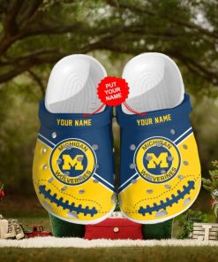 Custom Michigan Wolverines Football NCAA Crocs Slippers