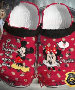 Custom Mickey Minnie I Am Lucky To Have You, Her Know Valentines Crocs