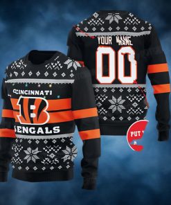 Custom NFL Cincinnati Football Ugly Christmas Sweater Bengals Gifts