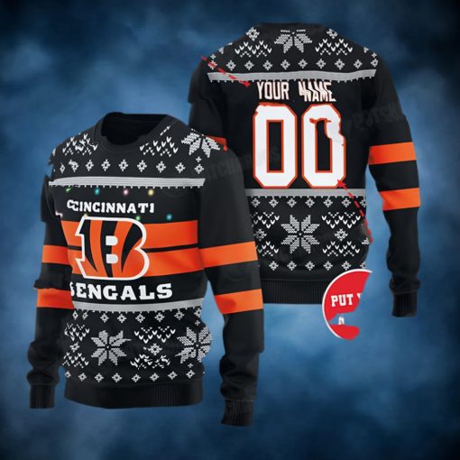 Custom NFL Cincinnati Football Ugly Christmas Sweater Bengals Gifts