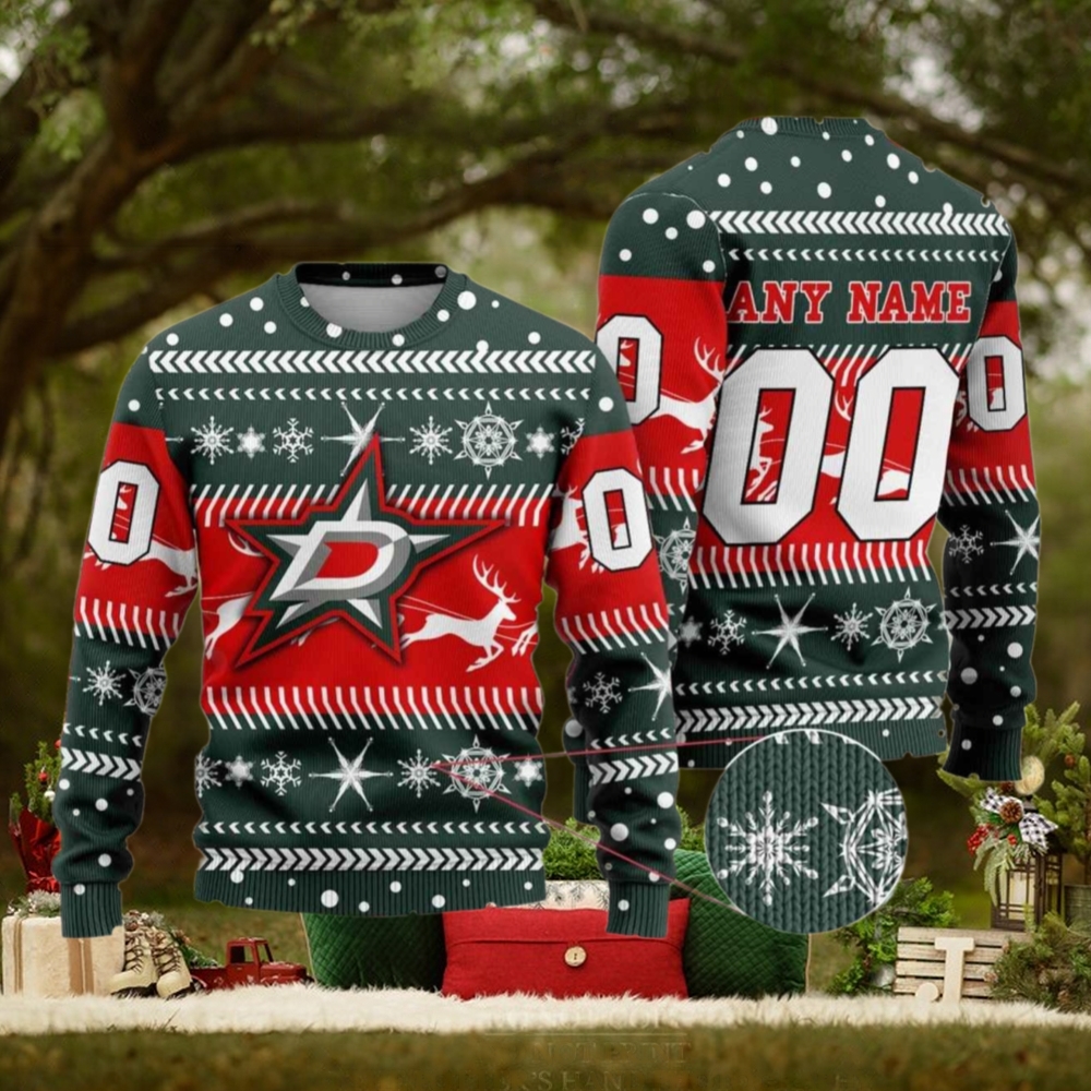 Custom NHL Dallas Stars Sweater, Personalized Ugly Sweater Christmas Gifts Custom NHL Dallas Stars Sweater, Personalized Ugly Sweater Christmas Gifts