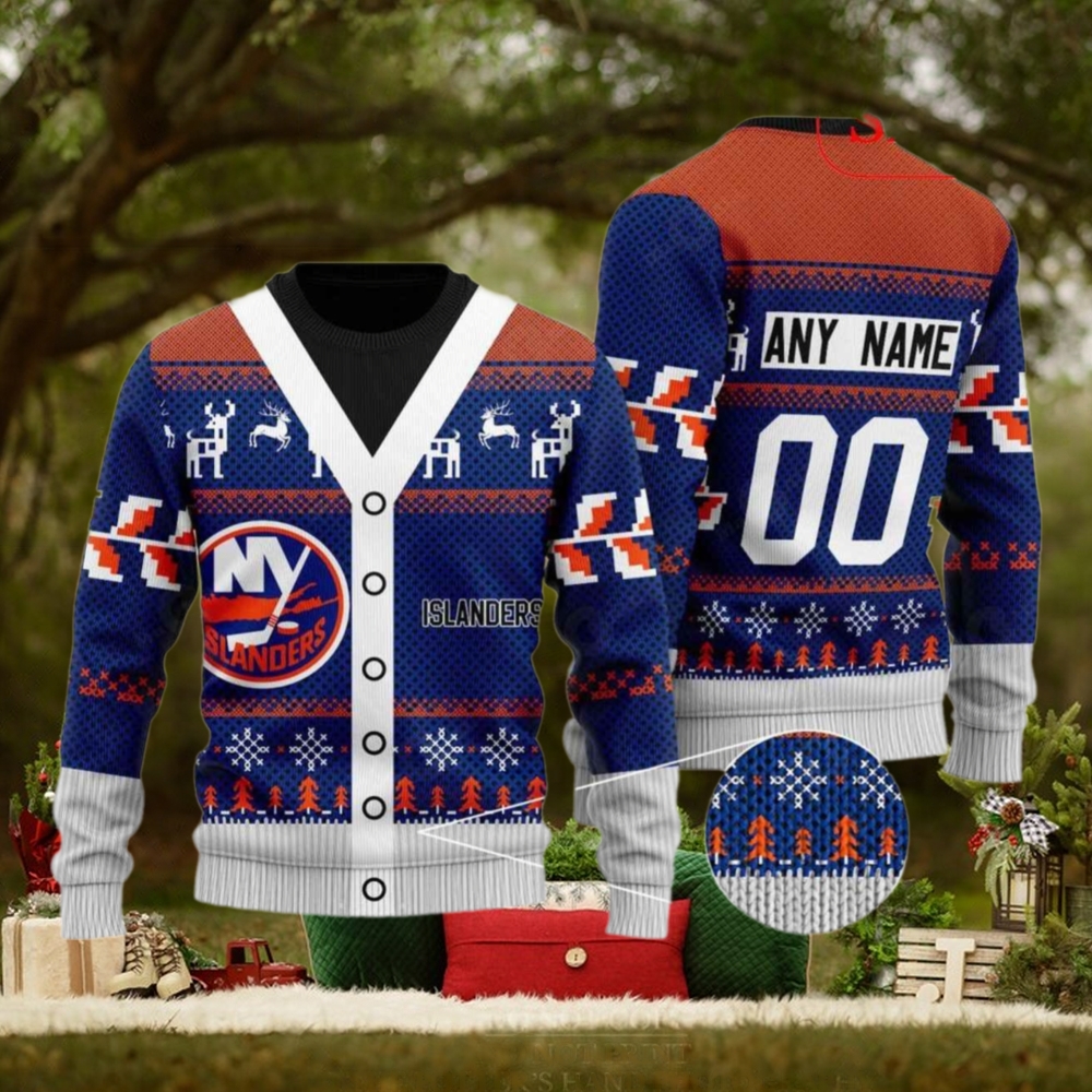 Custom NHL New York Islanders Sweater, Best Family Xmas Sweater Gift Custom NHL New York Islanders Sweater, Best Family Xmas Sweater Gift