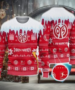 Custom Name 1 FSV Mainz 05 Ugly Christmas 3D Sweater Gift For Men And Women