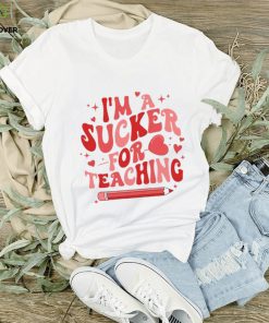 Custom Name A Sucker For Teaching Funny Valentines Day Teacher Shirt