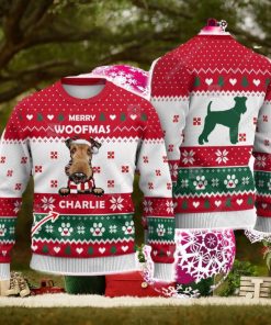 Custom Name Airedale Dog Paw Heart Animal Trendy Ugly Sweater Funny For Family Holidays Christmas