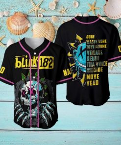 Custom Name And Number Blink 182 Band Baseball Jersey Shirt