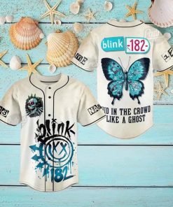 Custom Name And Number Blink 182 Butterfly Baseball Jersey Shirt