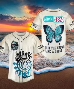 Custom Name And Number Blink 182 Butterfly Baseball Jersey Shirt