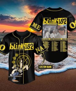 Custom Name And Number Blink 182 World Tour 2024 Baseball Jersey Shirt