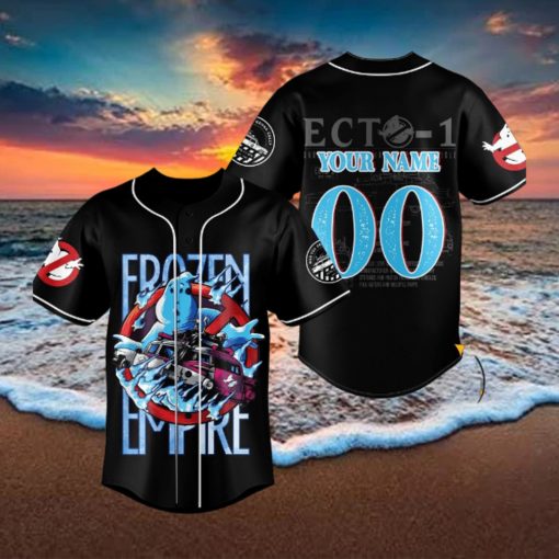 Custom Name And Number Ghostbusters Frozen Empire Baseball Jersey Shirt