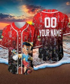 Custom Name And Number Love Pinocho Cartoon Movie Baseball Jersey Shirt