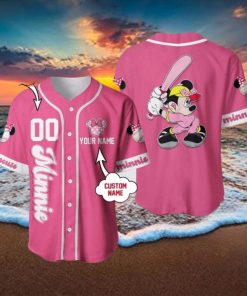 Custom Name And Number Mickey Cartoon Baseball Jersey Shirt