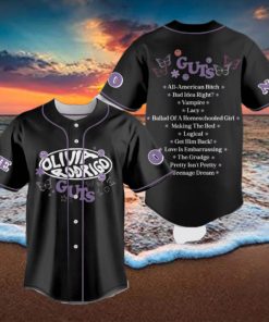 Custom Name And Number Olivia Rodrigo Guts Album Tracklist Baseball Jersey Shirt