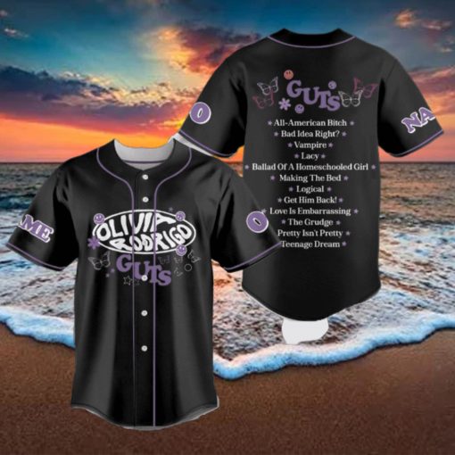 Custom Name And Number Olivia Rodrigo Guts Album Tracklist Baseball Jersey Shirt