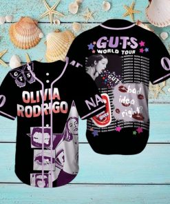 Custom Name And Number Olivia Rodrigo Guts World Tour Baseball Jersey Shirt