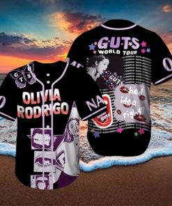 Custom Name And Number Olivia Rodrigo Guts World Tour Baseball Jersey Shirt