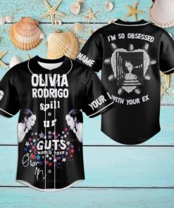 Custom Name And Number Olivia Rodrigo Im So Obsessed With Your Ex Baseball Jersey Shirt