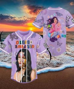 Custom Name And Number Olivia Rodrigo Sour It’s Brutal Out Here Baseball Jersey Shirt