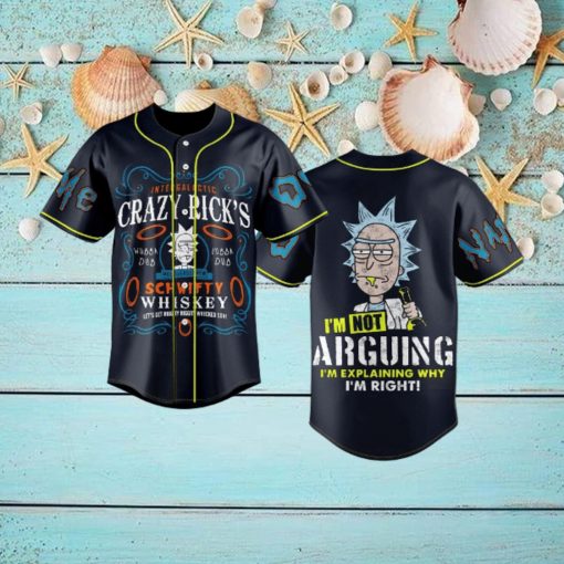 Custom Name And Number Rick And Morty Baseball Jersey Shirt