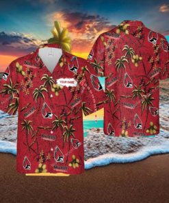 Custom Name Ball State Cardinals Aloha 3D Hawaiian Shirt Gold Flower Vintage For Beach