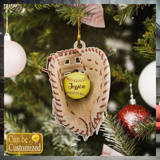 Custom Name Baseball Ornament