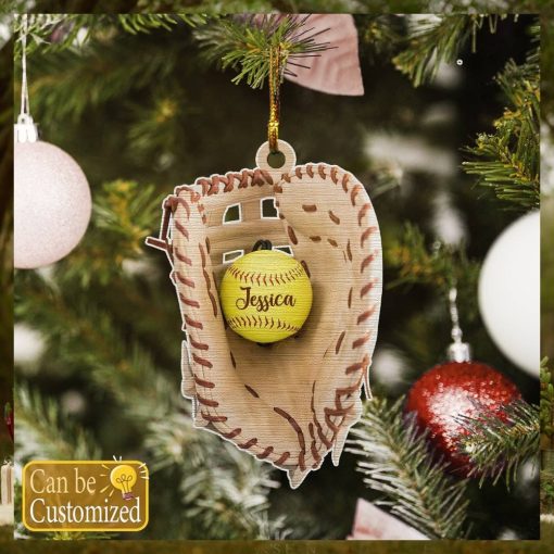 Custom Name Baseball Ornament