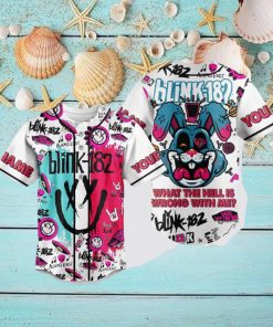 Custom Name Blink 182 What The Hell Baseball Jersey Shirt