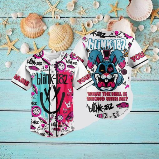 Custom Name Blink 182 What The Hell Baseball Jersey Shirt