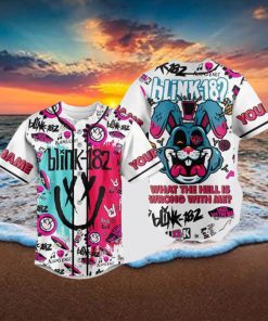 Custom Name Blink 182 What The Hell Baseball Jersey Shirt