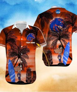 Custom Name Boise State Broncos NCAA Bold Logo Aloha Hawaiian Shirt